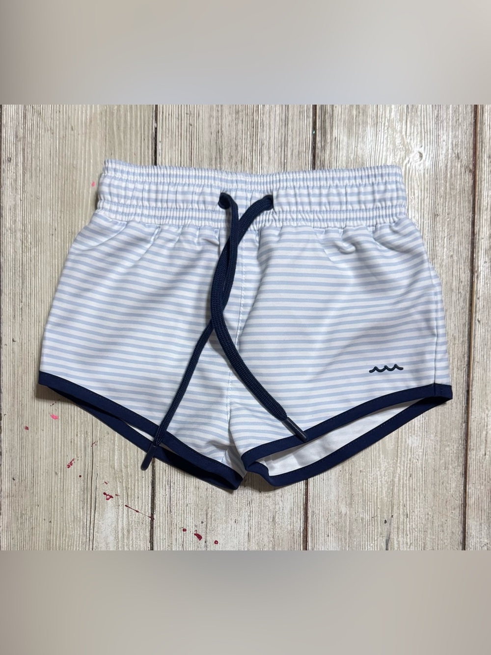 Minnow Boys Boardie Shorts swim trunks 2t Powder Blue Stripe